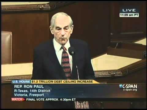 Speech Against Raising the Debt Ceiling Jan 18 2012