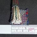 Internal structure of 10.7mm dynamic kernmantle climbing rope