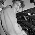 Antarctic Party leader of the Commonwealth Trans-Antarctic Expedition, Sir Edmund Hillary, in the cockpit of the expedition's de Havilland Beaver airplane, at Rongotai Aerodrome (now Wellington International Airport) in Wellington, New Zealand.