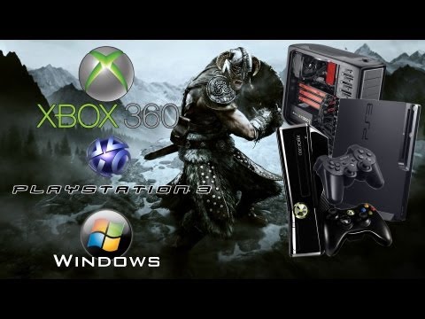 Elders Scroll's Skyrim - Xbox 360, Ps3 & PC comparison