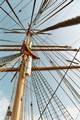 BOSTON, Mass. (July 9-12, 2004)--Coast Guard Cutter Barque Eagle visited the Port of Boston July 9-12, as part of the cutter's summer cruise. Cadets from the U.S. Coast Guard Academy class of 2007 along with a crew of 38 Coast Guardsmen visited the ports of Bermuda, Charleston, S.C., Key West, Fla. and Nassau, Bahamas, before setting sail for Boston. USCG photo by Lt. C.T. O'Neil (97155) ( COAST GUARD CUTTER EAGLE VISIT (FOR RELEASE) )