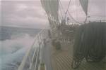 Pacific Ocean (Aug. 23)--The Coast Guard Cutter Eagle (WIX 327) catches some wind on its trip from San Diego to Bermuda, a 6,134 miles journey that pass through three oceans, the Panama Canal and the Bermuda Triangle. USCG photo by Steve Switzer (112517) ( CGC EAGLE (WIX 327) (FOR RELEASE) )