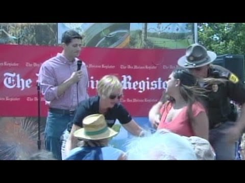 Paul Ryan heckled at Iowa State Fair