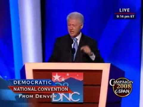 Pres. Bill Clinton Address at Democratic National Convention