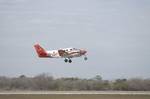 A T-44C Pegasus aircraft assigned to Training Squadron (VT) 31 takes off during landing training at Naval Air Station Corpus Christi.