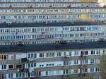 Housing estate no. 5 (Osiedle V) Designed and built over during 1970s and early 1980s. It comprises characteristic blocks of flats put in regular rows and devoid of any architectural decoration.