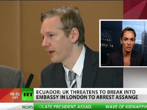 UK threatens to 'assault' Ecuador embassy to arrest Assange