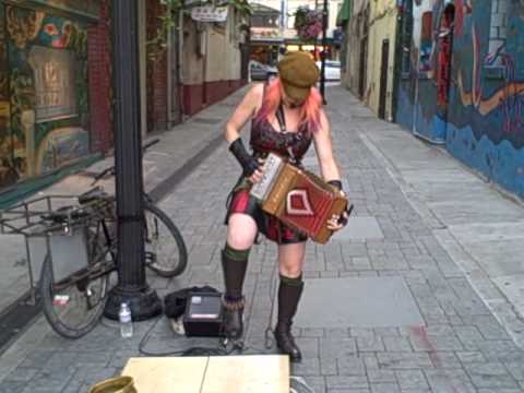 Punk Accordion Player and some nuns