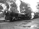 Restored Garrett G42 on the Puffing Billy Railway. Seventeen 2-6-2 tank locomotives and two Garrett locomotives, plus a range of passenger and goods vehicles, were built to operate on the narrow gauge lines.