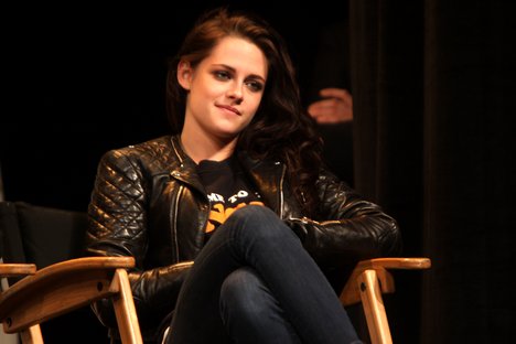 Kristen Stewart speaking at the 2012 WonderCon in Anaheim, California.