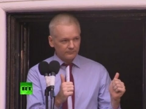 'War on whistleblowers must end!' - Assange speech at Ecuador Embassy; updated 11 Sep 2012; published 19 Aug 2012