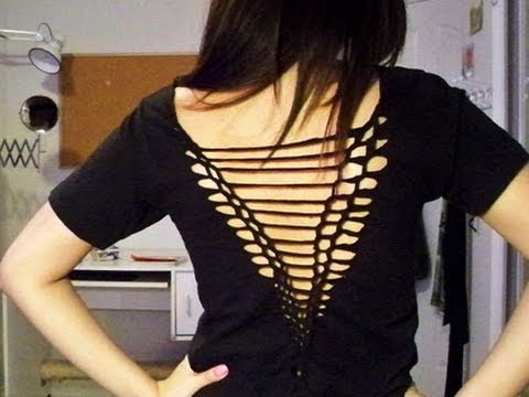 Cut up the Back of your T-Shirt - Simple DIY Tutorial