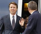 John Edwards leaves a federal courthouse after the seventh day of jury deliberations in his trial on charges of campaign corruption in Greensboro, N.C., Tuesday, May 29, 2012.