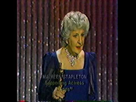 Maureen Stapleton wins the Best Supporting Actress Oscar for 'Reds'