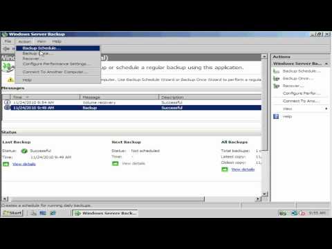 Windows Server 2008 Backup and Restore