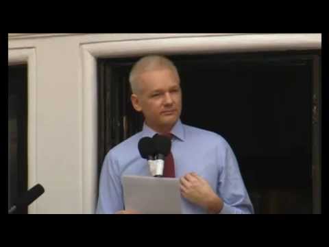 Julian Assange Historic speech @ Ecuador Embassy 19/08/2012