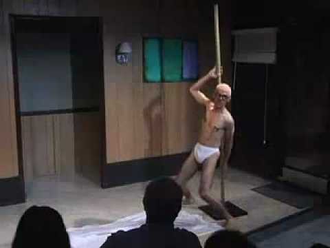 Mohandas KaramChand Gandhi Doing Pole Dancing