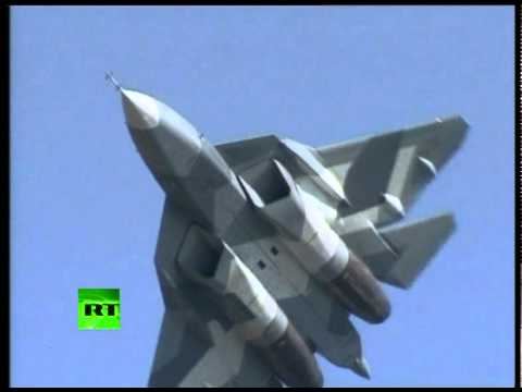 'Russian Stealth' 1st public flight: Sukhoi PAK FA T-50 at MAKS airshow