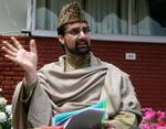 Chairman of Hurriyat conference Mirwaiz Umar Farooq Adressing media persons inside his house where he was place under house arrest on 21, May 2012.