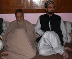 Chairman of moderate Hurriyat conference Mirwaiz Umar Farooq briefed leaders of the amalgam about his month long visit abroad Mirwaiz is closett with Senior leader profesor Abdul Gani Bhat during the briefing at party headquraters in Srinagar on 11, October 2011. Mirwaiz adressed organisaton of islamic cooperation (OIC), foreign ministers meet and met Global rights bodies including International community Red cross and Amnesty international during the trip.