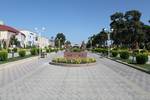 Sculptures in park. Khachmaz is considered a popular tourist destination, especially due Nabran district.