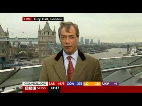 UKIP Nigel Farage on Baroness Warsi insult - BBC local elections results (04May12).flv