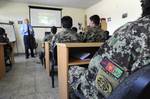 Firefighting students at the Pohantoon-e-Hawayee (Air University). Future training to be undertaken at the Shindand air wing at Shindand Air Base in western Afghanistan.