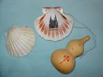 St. James pilgrim accessories. The scallop shell, often found on the shores in Galicia, has long been the symbol of the Camino de Santiago.