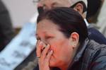 A Tibetan mother during a protest drama about torture on Tibetans inside Tibet by Chinese, entitled 