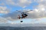 SAN PEDRO, Calif. - The Coast Guard rescued three commercial fishermen after their 33-foot vessel became disabled and began drifting dangerously close to the rocks off of the westernmost point of San Miguel Island in the Channel Islands chain, at about 4 p.m. Sunday. A Coast Guard MH-65 Dolphin helicopter from Air Station Los Angeles hoisted the trio and flew them back to Santa Barbara, Calif., with no injuries. The drama began when the commercial fishing boat, based out of Santa Barbara, became