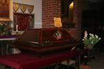 Casket with Copernicus' remains, St. James' Cathedral Basilica, Allen stein, March 2010. Copernicus died in Frombork on 24 May 1543.