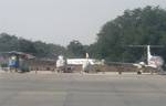 Helicopters - Private Jets parked on the tarmac at Pune Airport, India