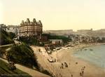 Photochrom of Scarborough, 1890s. When the Grand Hotel was completed in 1867 it was one of the largest hotels in the world and one of the first giant purpose-built hotels in Europe.