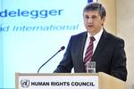 Michael Spindelegger, Federal Minister for European and International Affairs of Austria addresses during the 16th Session of the Council of Human Rights.