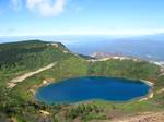 Goshiki-numa, a caldera lake at the Azuma Mountain Range's Mt. Issaikyō peak. There are multiple lakes in the area of Fukushima that falls within Bandai-Asahi National Park