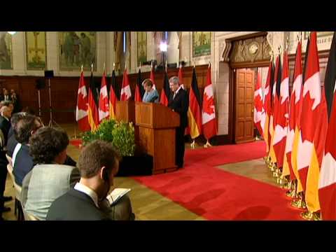 Merkel visits Ottawa