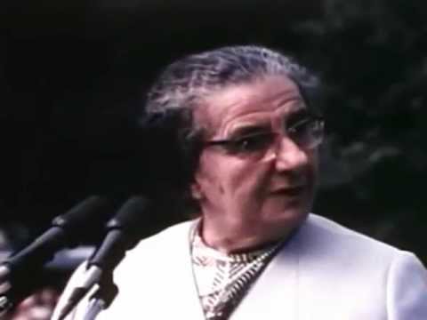 Israeli Prime Minister Golda Meir in Woshington (Sept 25 1969)