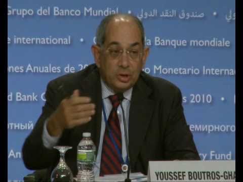 MaximsNewsNetwork: IMF's YOUSSEF BOUTROS-GHALI: WORLD ECONOMY RECOVERING, STILL FRAGILE, UNEVEN