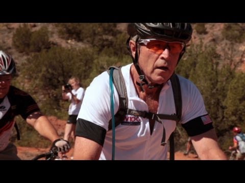 George W. Bush Rides with Vets