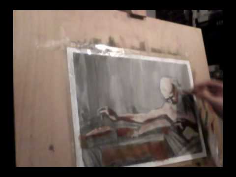 Speed painting Caravaggio - St. Jerome (Lite soundtrack)