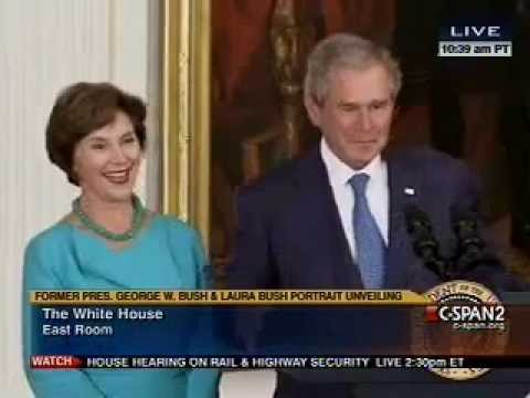 George W. Bush Is Back In White House For Portrait Unveiling