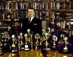 Film director/writer Warren Chaney with some of his film, television, and business awards. Date 16 October 2011