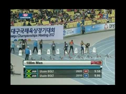 Justin Gatlin 9.93 +0.3m/s 100m Colorful Daegu Championships Meeting Daegu 2012