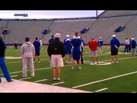 Kansas Football Practicing Celebration