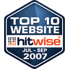 Hitwise Award Top 10 Website - Jul - Sept 2007