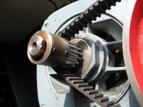 Cutting a 16 tooth timing belt pulley in my home workshop.