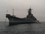 At anchor off of the Port of Long Beach for hull cleaning, United States, 1 June 2012