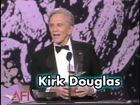 Kirk Douglas Accepts the AFI Life Achievement Award in 1991