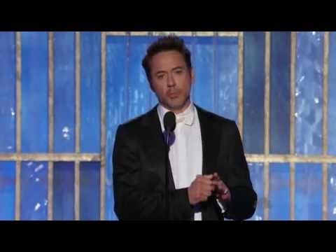 Robert Downey Jr. presents '' The Artist '' - Golden Globes 2012 HQ