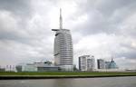 Skyline, the port of Bremerhaven is the sixteenth-largest container port in the world and the fourth-largest in Europe with 4.9 million Twenty-foot equivalent units (TEU) of cargo handled in 2007